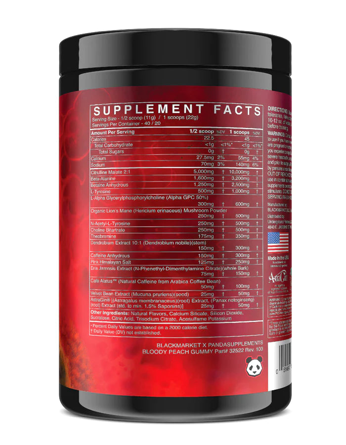 Panda x Gorilla PreWorkout Limited edition Supps Central