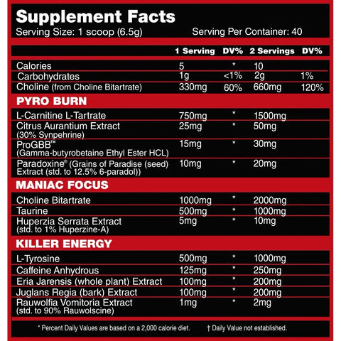 Pyro Maniac Pre Workout