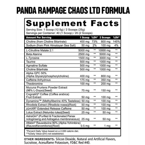 Rampage Pre Workout | Panda Supps