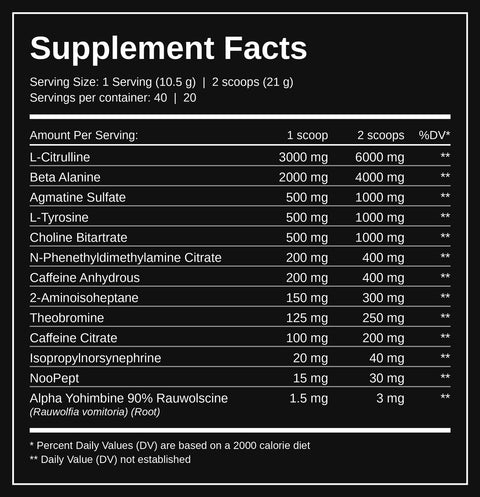 Double Power Pre Workout
