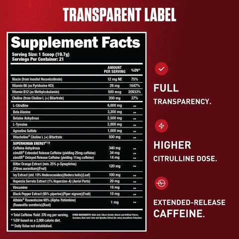 Superhuman Extreme Pre Workout